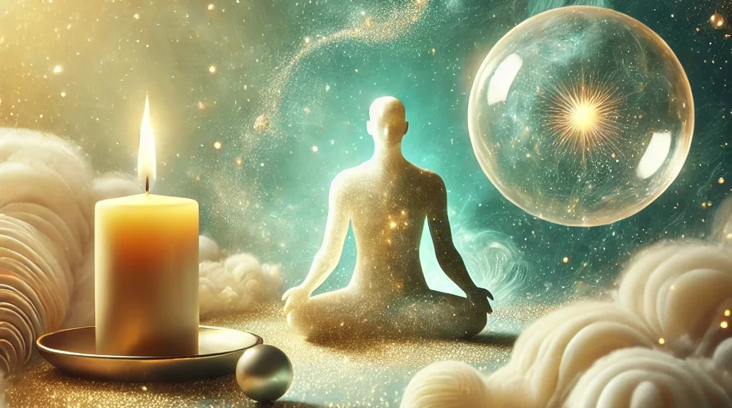 Méditation et channeling – Sandrine Garcia Channeling avec Sandrine Garcia – méditation en lotus, lumière intérieure et connexion spirituelle
