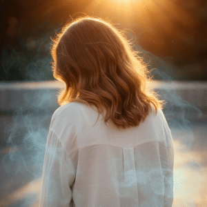 Femme qui se sent vide suite a_ une blessure de l'enfant inte_rieur Femme qui porte un poids émotionnel