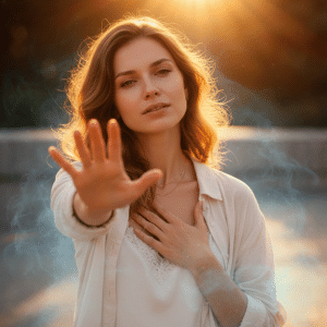 Femme qui tend la main pour demander de l'aide (1) Femme qui tend la main