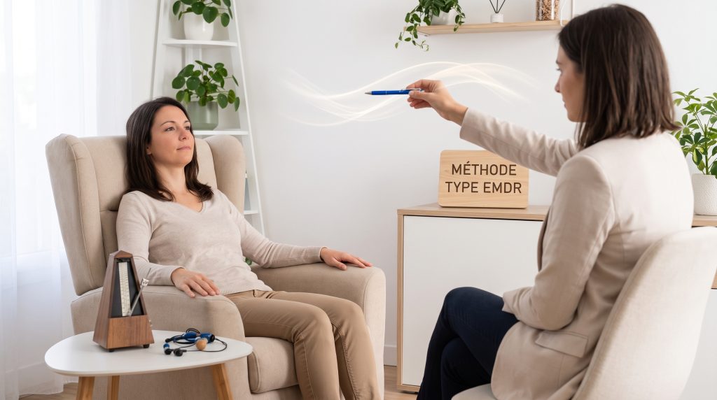 Séance d'une méthode type Emdr avec Sandrine Garcia, hypnothérapeute à Saint-Lys
